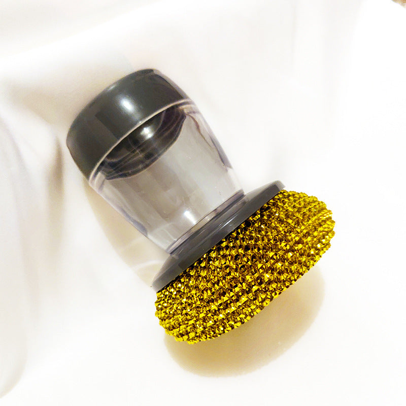 Kitchen Soap Dispensing Palm Brush Cleaner Push-type