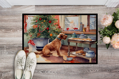 Airedale Terrier Christmas Cookies Doormat