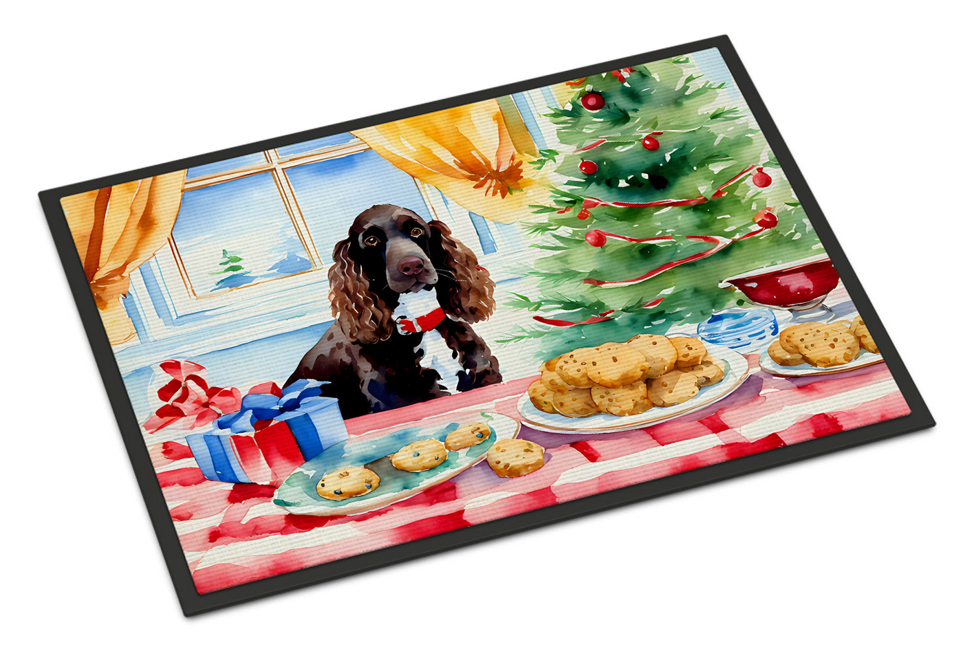 American Water Spaniel Christmas Cookies Doormat