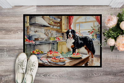 Bernese Mountain Dog Christmas Cookies Doormat