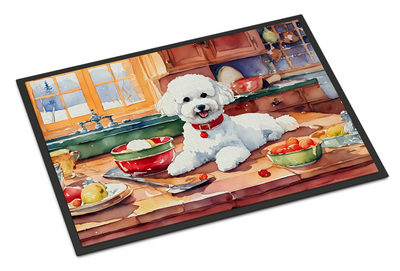 Bichon Frise Christmas Cookies Doormat