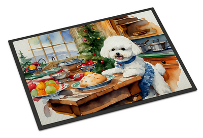 Bichon Frise Christmas Cookies Doormat