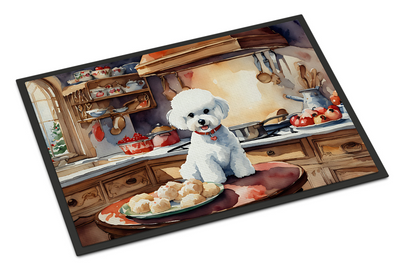 Bichon Frise Christmas Cookies Doormat