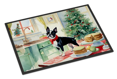 Boston Terrier Christmas Cookies Doormat
