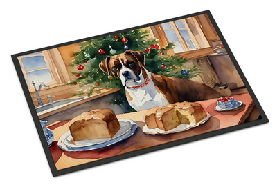 Boxer Christmas Cookies Doormat