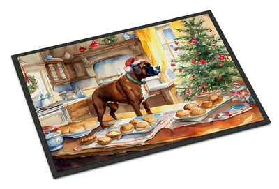 Boxer Christmas Cookies Doormat