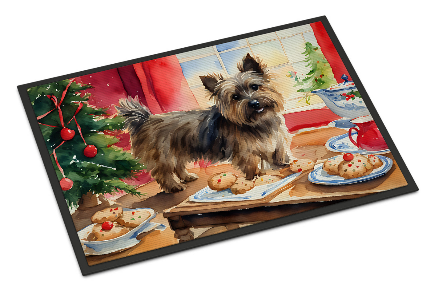 Cairn Terrier Christmas Cookies Doormat