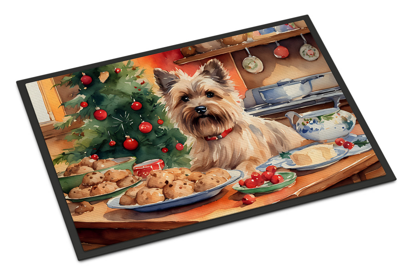 Cairn Terrier Christmas Cookies Doormat