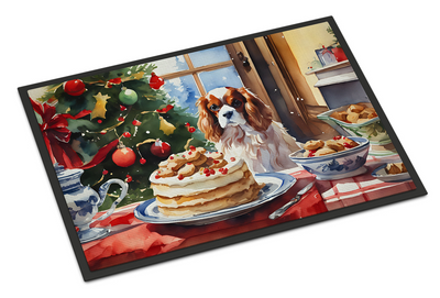 Cavalier Spaniel Christmas Cookies Doormat