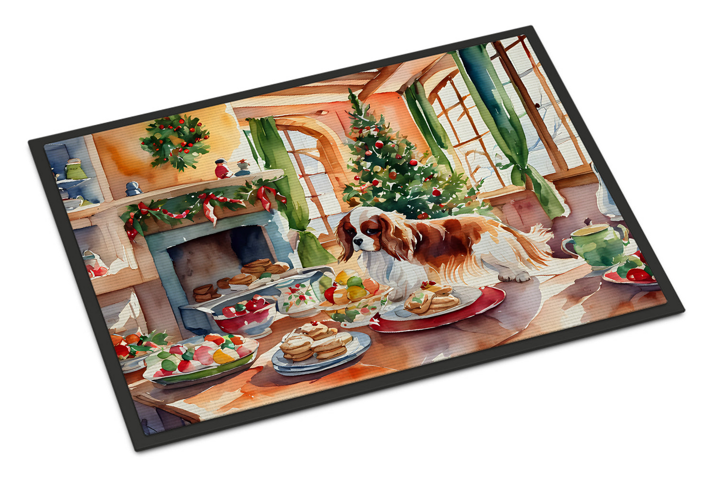 Cavalier Spaniel Christmas Cookies Doormat