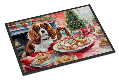Cavalier Spaniel Christmas Cookies Doormat