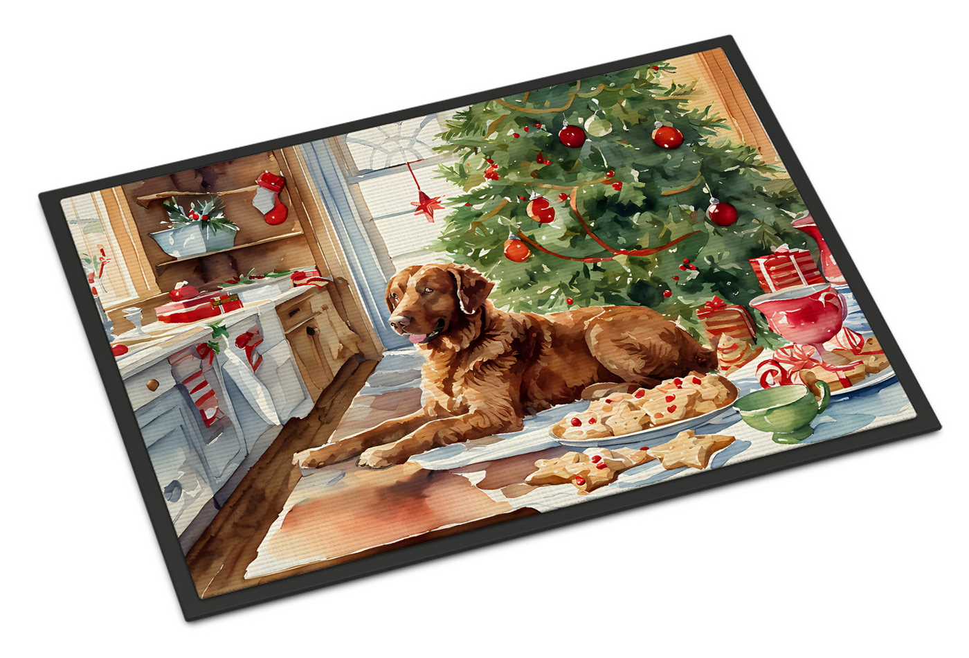 Chesapeake Bay Retriever Christmas Cookies Doormat