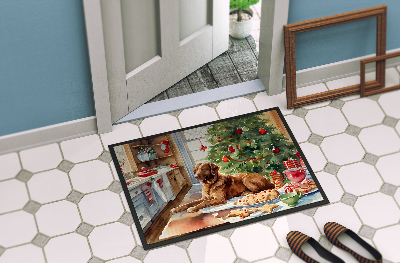 Chesapeake Bay Retriever Christmas Cookies Doormat