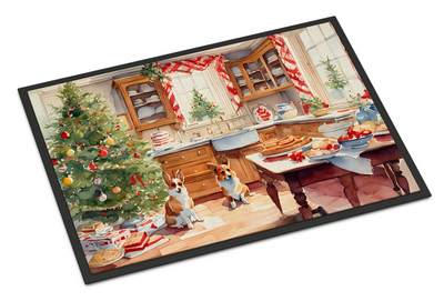 Corgi Christmas Cookies Doormat