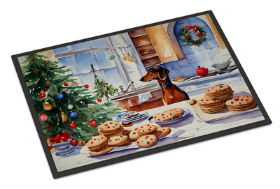 Dachshund Christmas Cookies Doormat