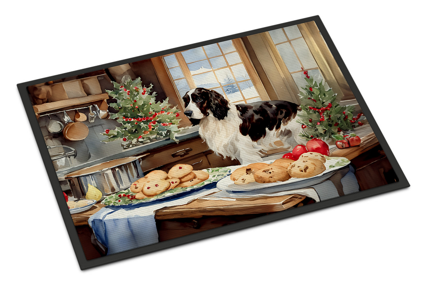 English Cocker Spaniel Christmas Cookies Doormat