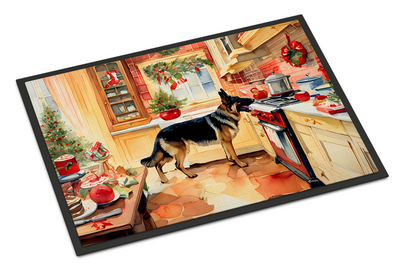German Shepherd Christmas Cookies Doormat