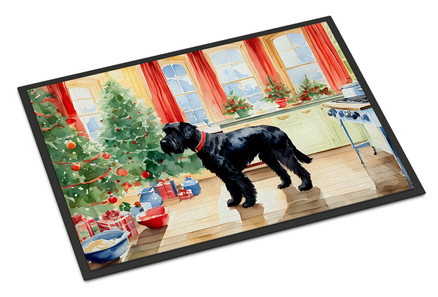 Giant Schnauzer Christmas Cookies Doormat
