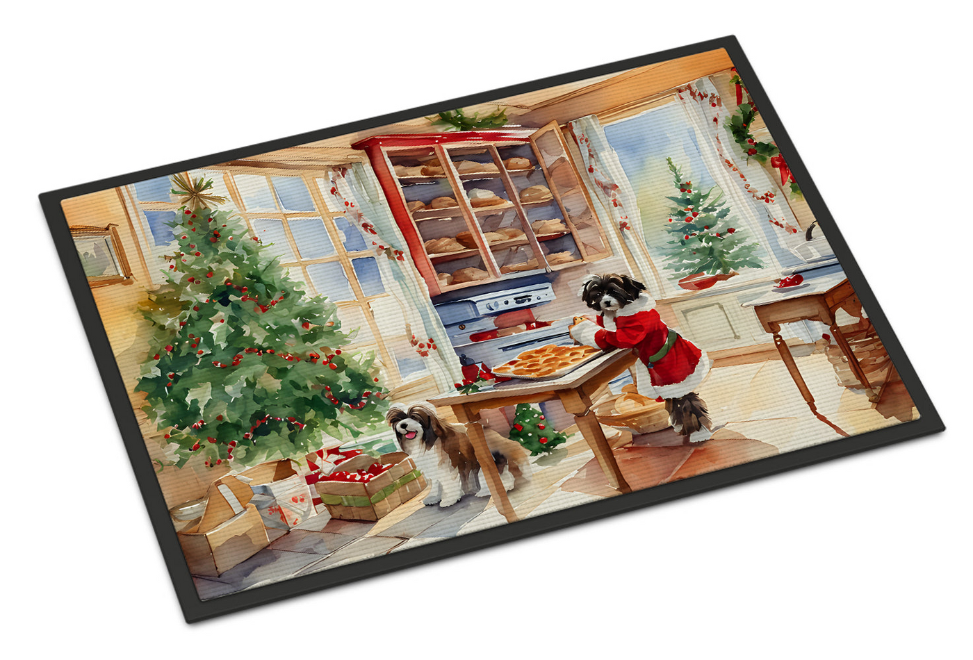 Havanese Christmas Cookies Doormat