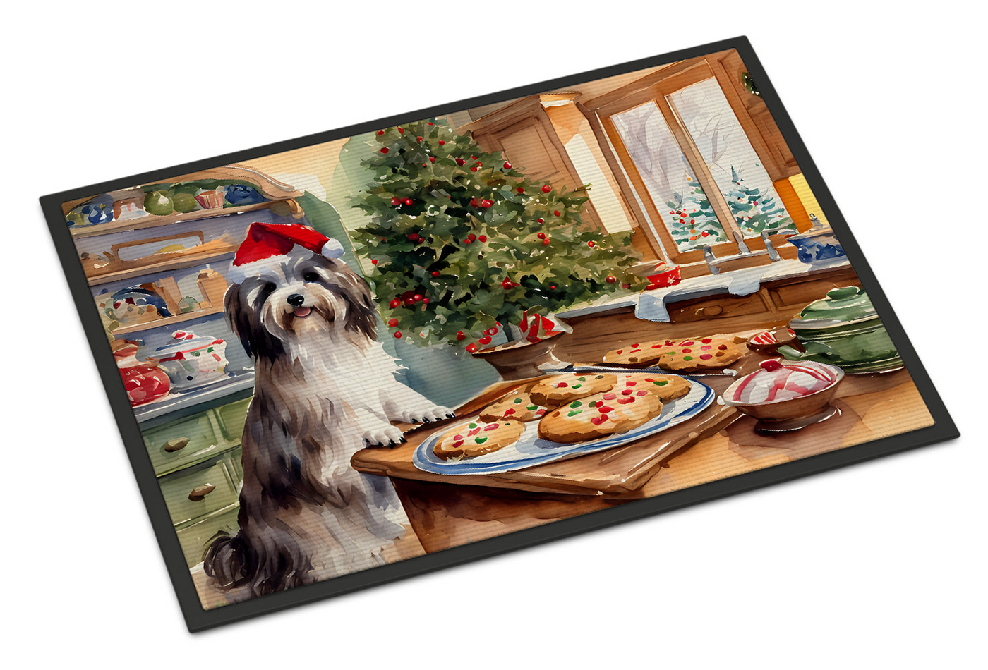 Havanese Christmas Cookies Doormat