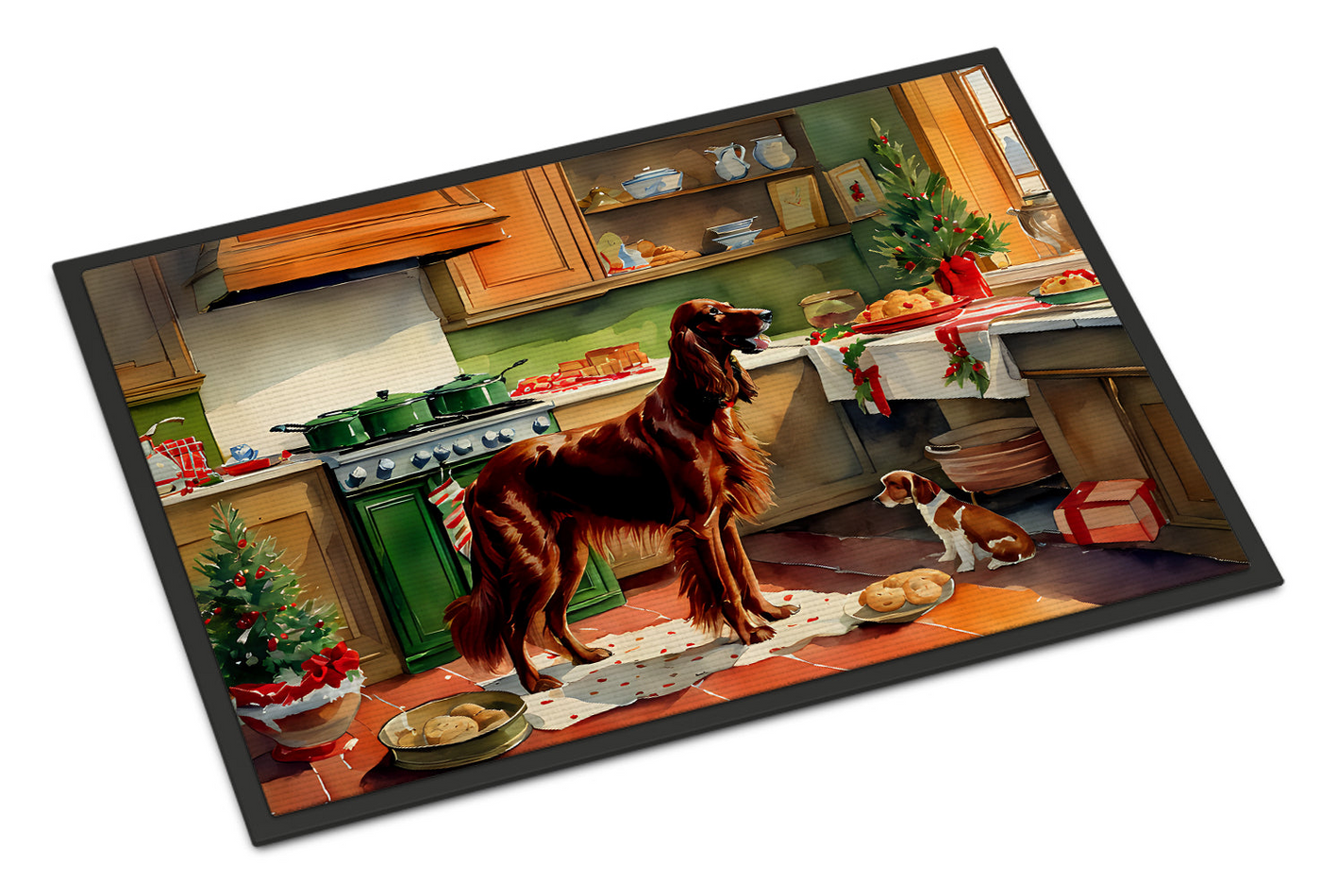 Irish Setter Christmas Cookies Doormat