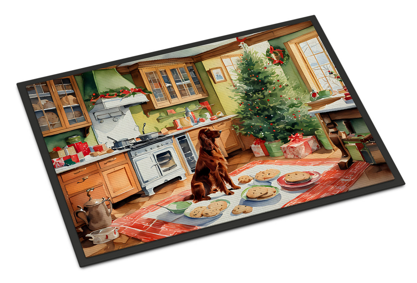 Irish Setter Christmas Cookies Doormat