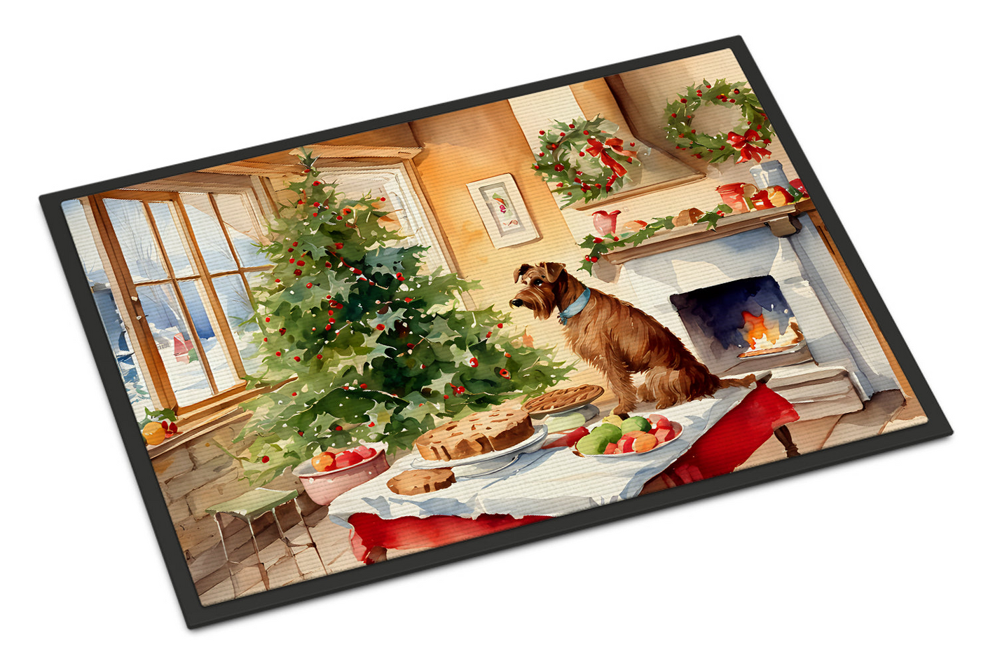 Irish Terrier Christmas Cookies Doormat