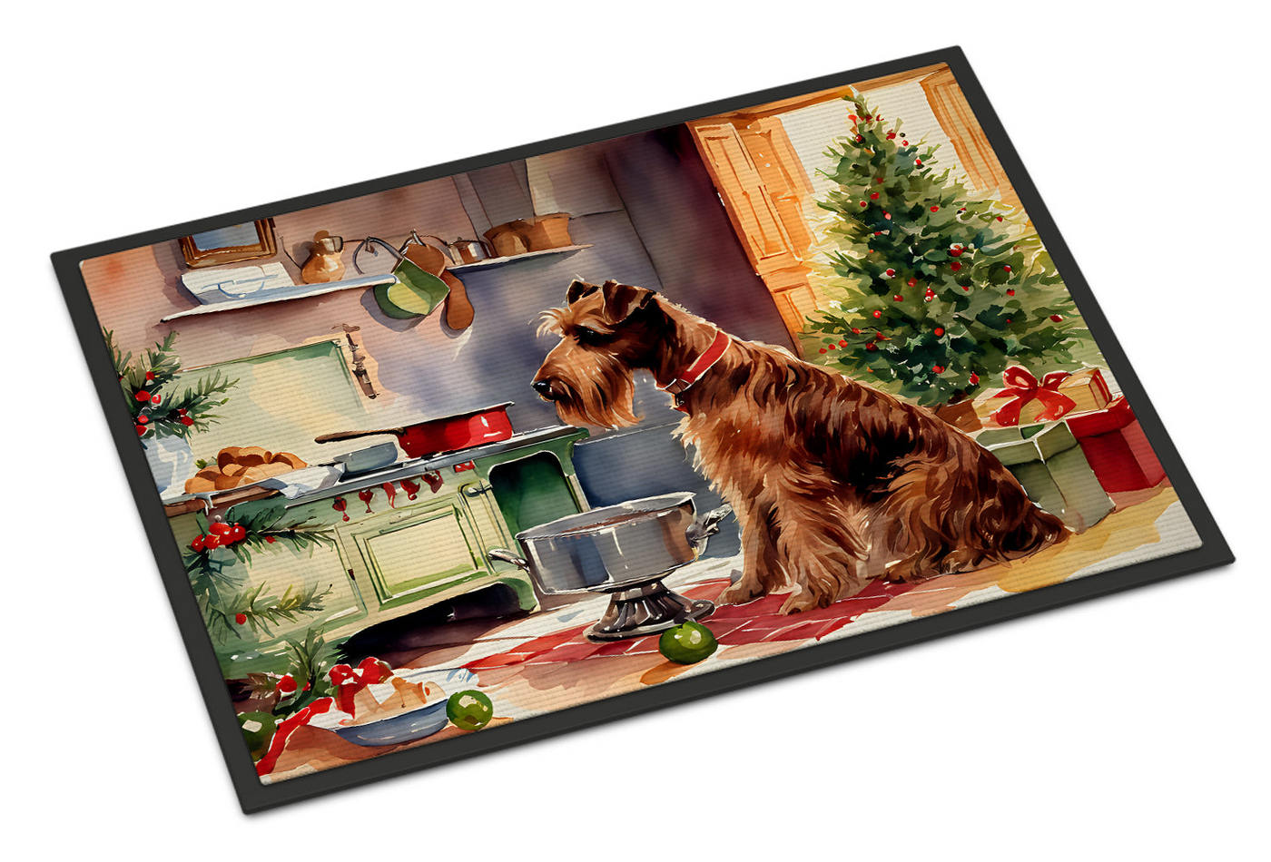 Irish Terrier Christmas Cookies Doormat