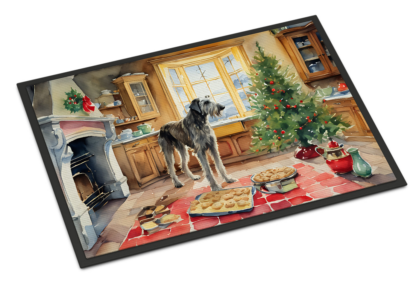 Irish Wolfhound Christmas Cookies Doormat