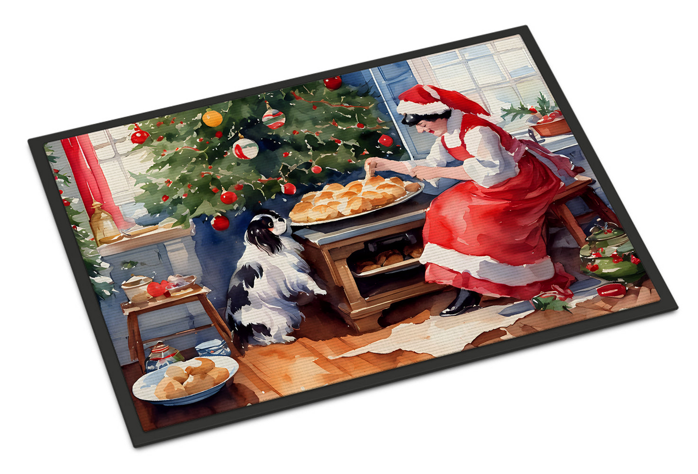 Japanese Chin Christmas Cookies Doormat
