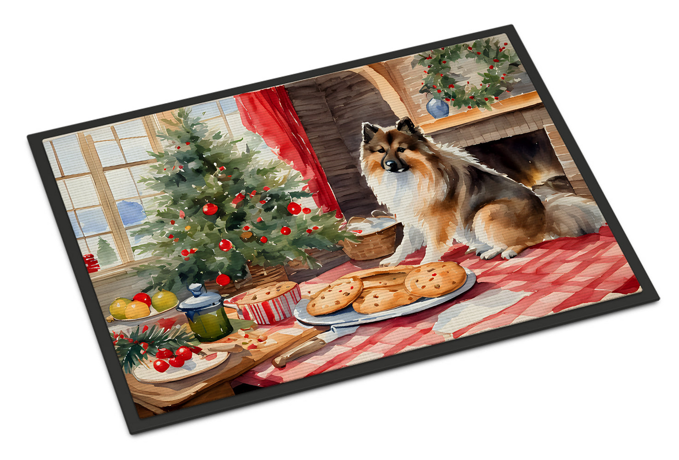 Keeshond Christmas Cookies Doormat