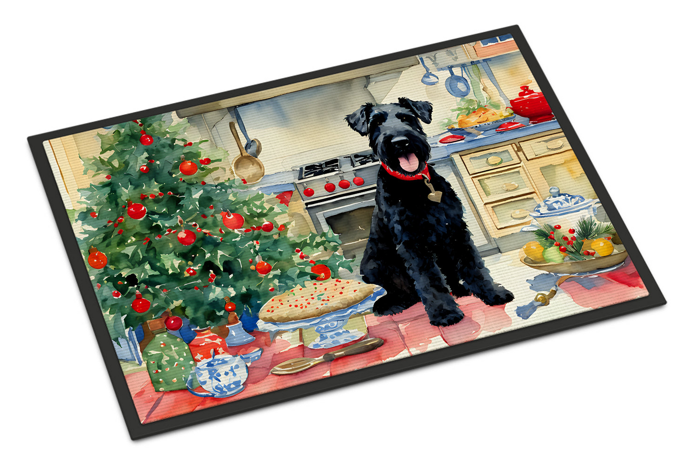 Kerry Blue Terrier Christmas Cookies Doormat