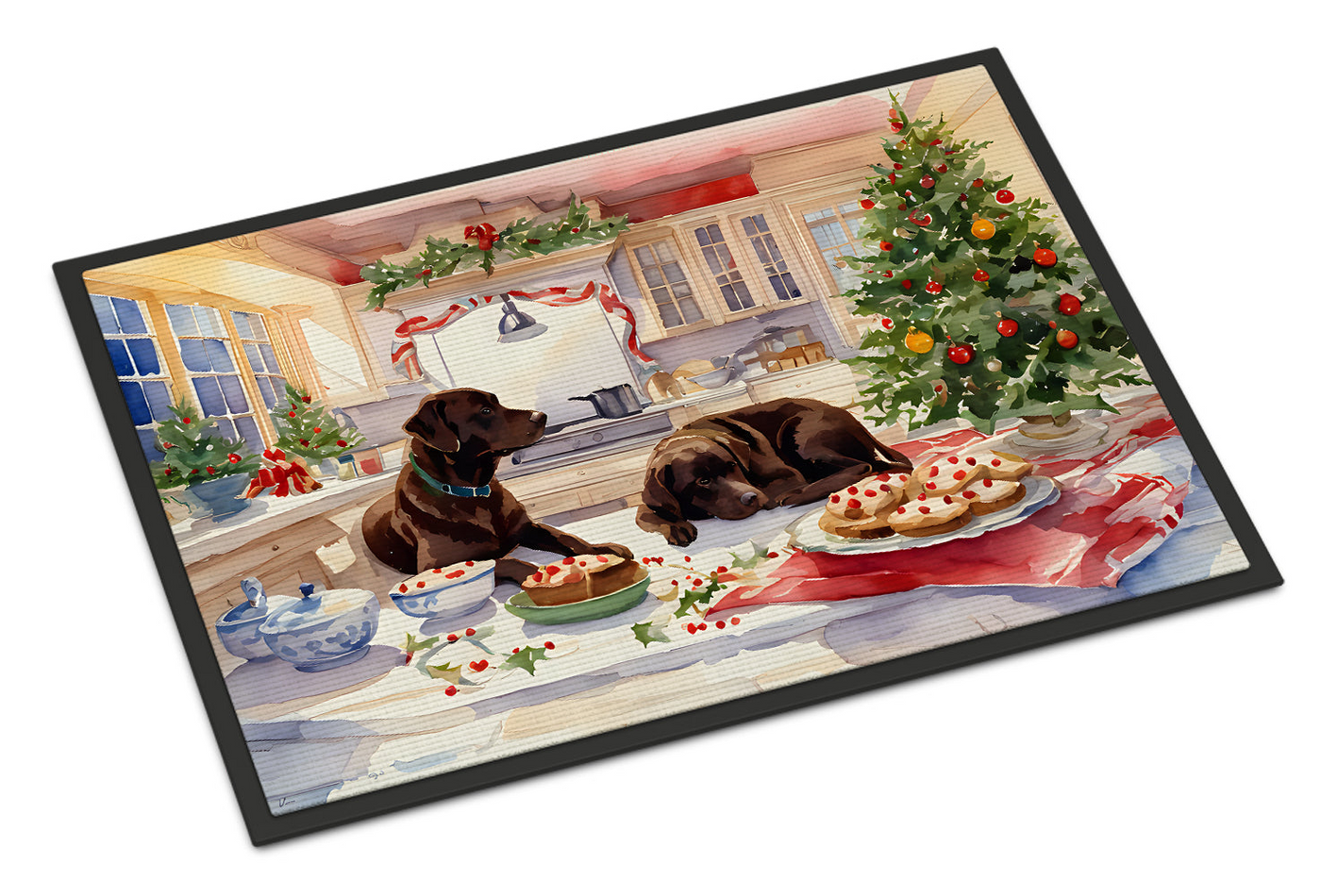 Labrador Retriever Christmas Cookies Doormat