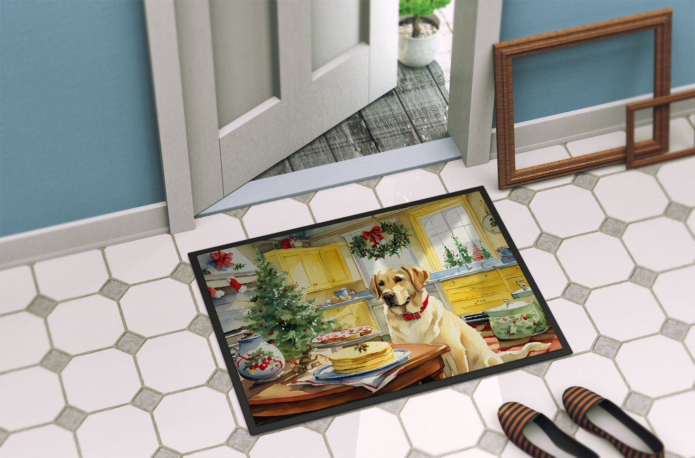 Labrador Retriever Christmas Cookies Doormat