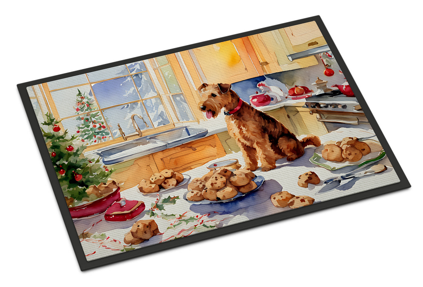 Lakeland Terrier Christmas Cookies Doormat