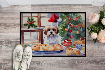 Lhasa Apso Christmas Cookies Doormat