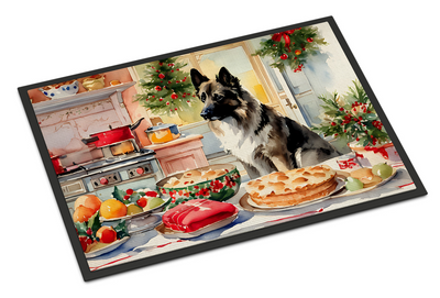 Norwegian Elkhound Christmas Cookies Doormat