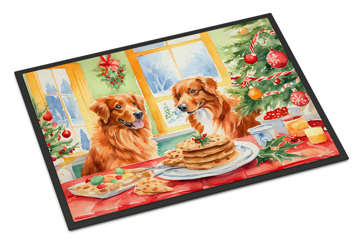 Nova Scotia Duck Toller Christmas Cookies Doormat