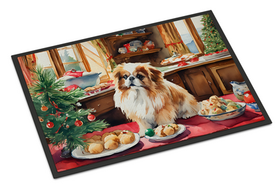 Pekingese Christmas Cookies Doormat