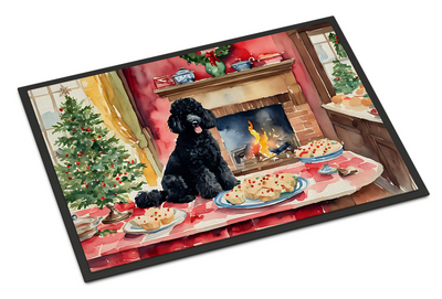 Poodle Christmas Cookies Doormat