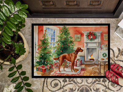 Redbone Coonhound Christmas Cookies Doormat