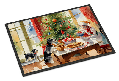 Schnauzer Christmas Cookies Doormat