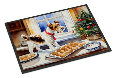 Wire Fox Terrier Christmas Cookies Doormat