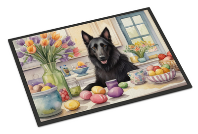 Decorating Easter Belgian Sheepdog Doormat