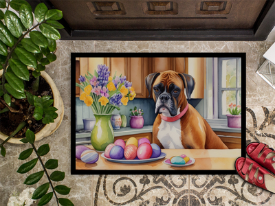Decorating Easter Boxer Doormat
