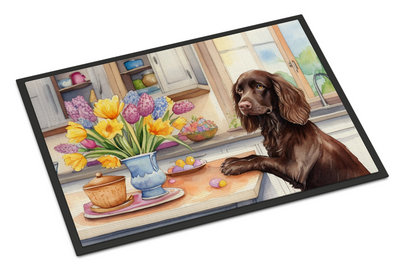 Decorating Easter Boykin Spaniel Doormat