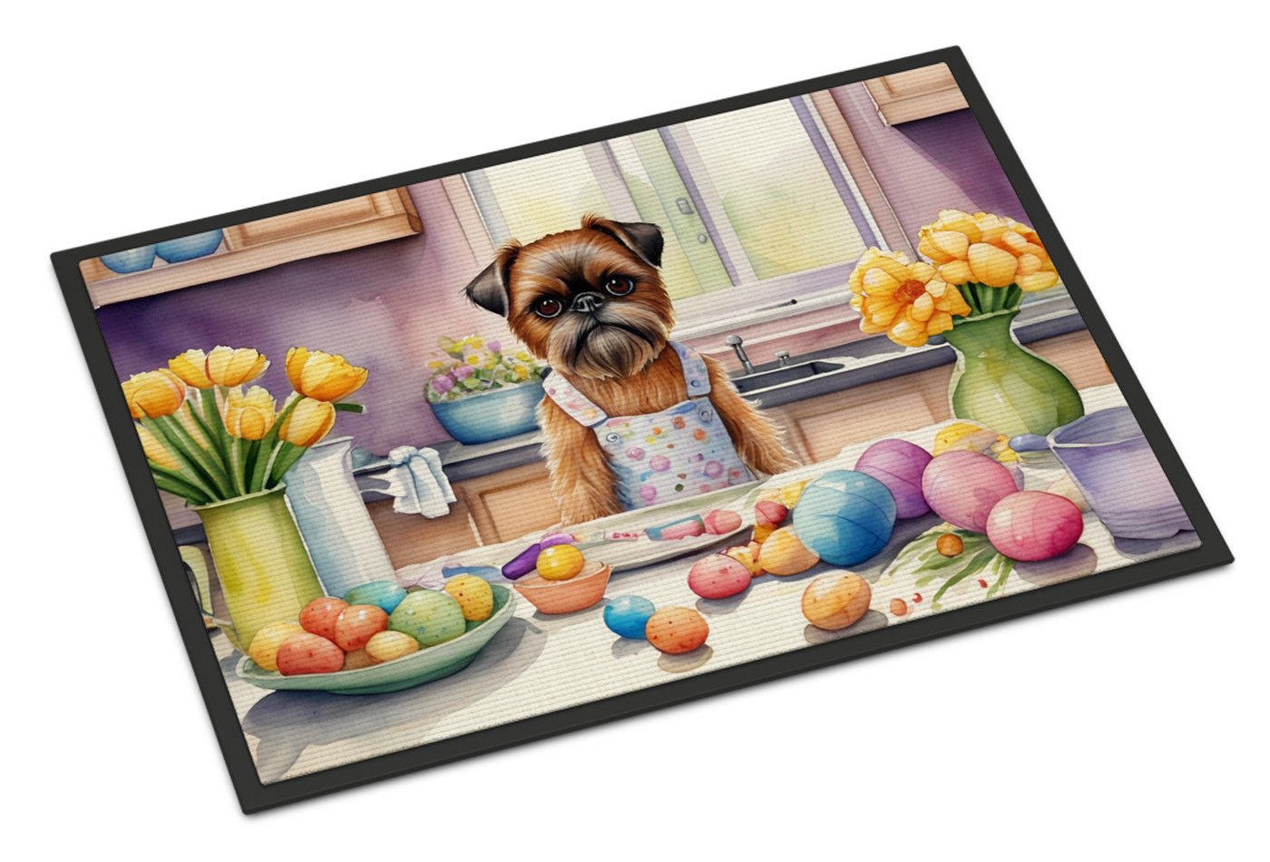 Decorating Easter Brussels Griffon Doormat