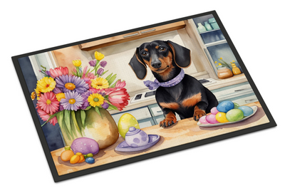 Decorating Easter Dachshund Doormat