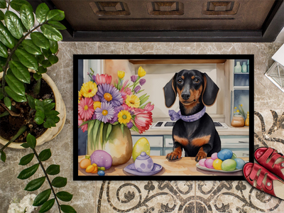 Decorating Easter Dachshund Doormat