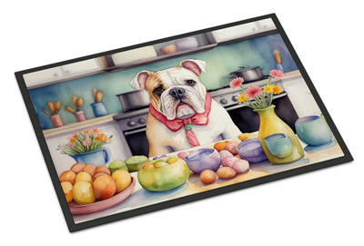 Decorating Easter English Bulldog Doormat